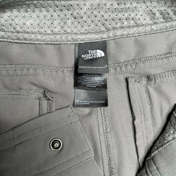 The North Face Hiking Pants Womens 10 Gray Recycled Material Outdoors Crop Capri - Picture 4 of 6